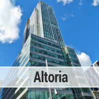 Altoria luxury condos for sale and for rent in Montreal high rise on Square victoria in the financial district of Downtown Montreal