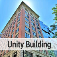 Unity building at 454 de la Gauchetiere Ouest in Downtown Montreal Lofts for Sale 